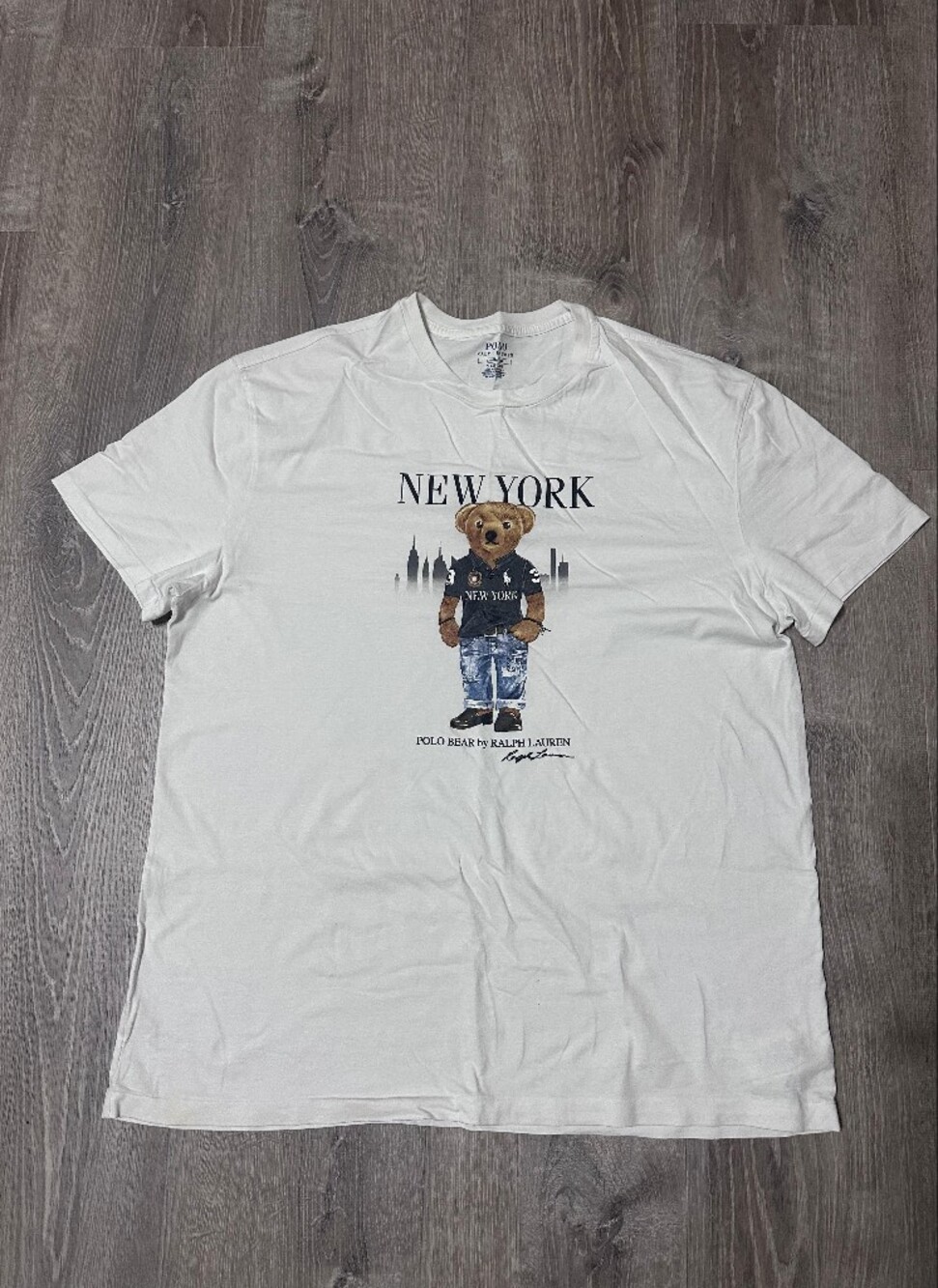 Polo by Ralph Lauren White Bear 'New York' Graphic Tee